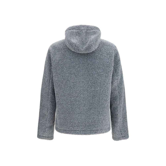 Gray Polyester Full-Length Jacket