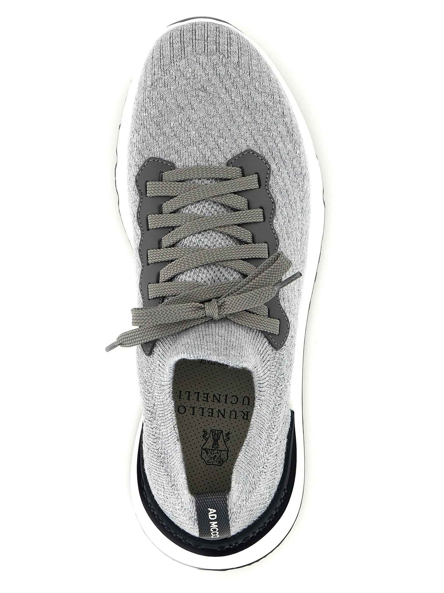 Gray Cotton Athletic Sneakers