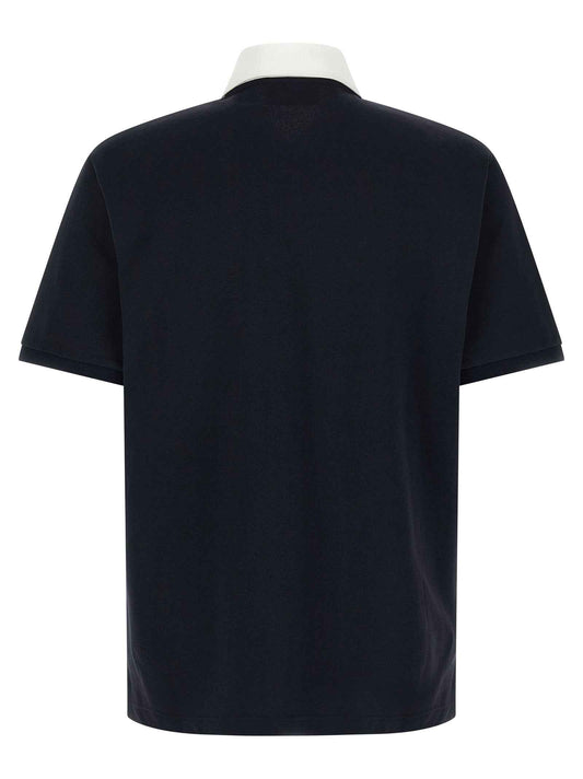 Blue Cotton Polo Shirt