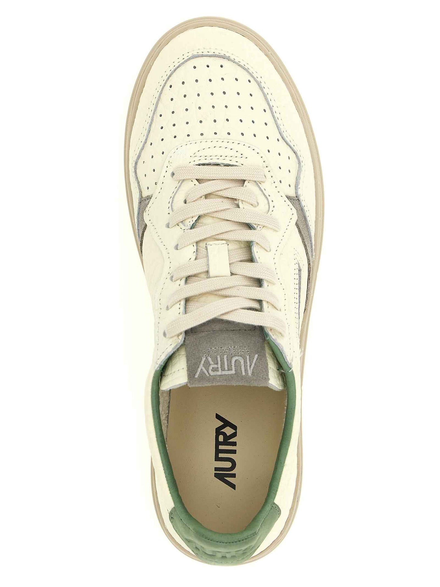Bicolor Cowhide Low Top Sneakers