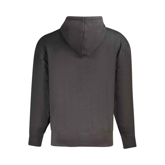 Black Cotton Men's Hoodie