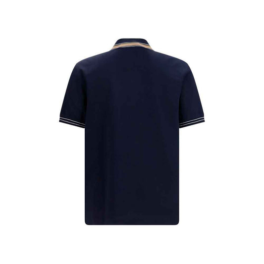 Blue Cotton Polo Shirt