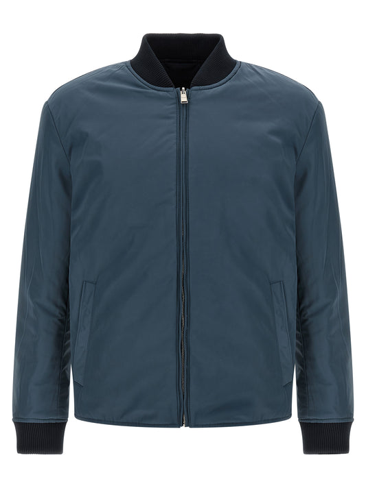 Blue Polyester Bomber