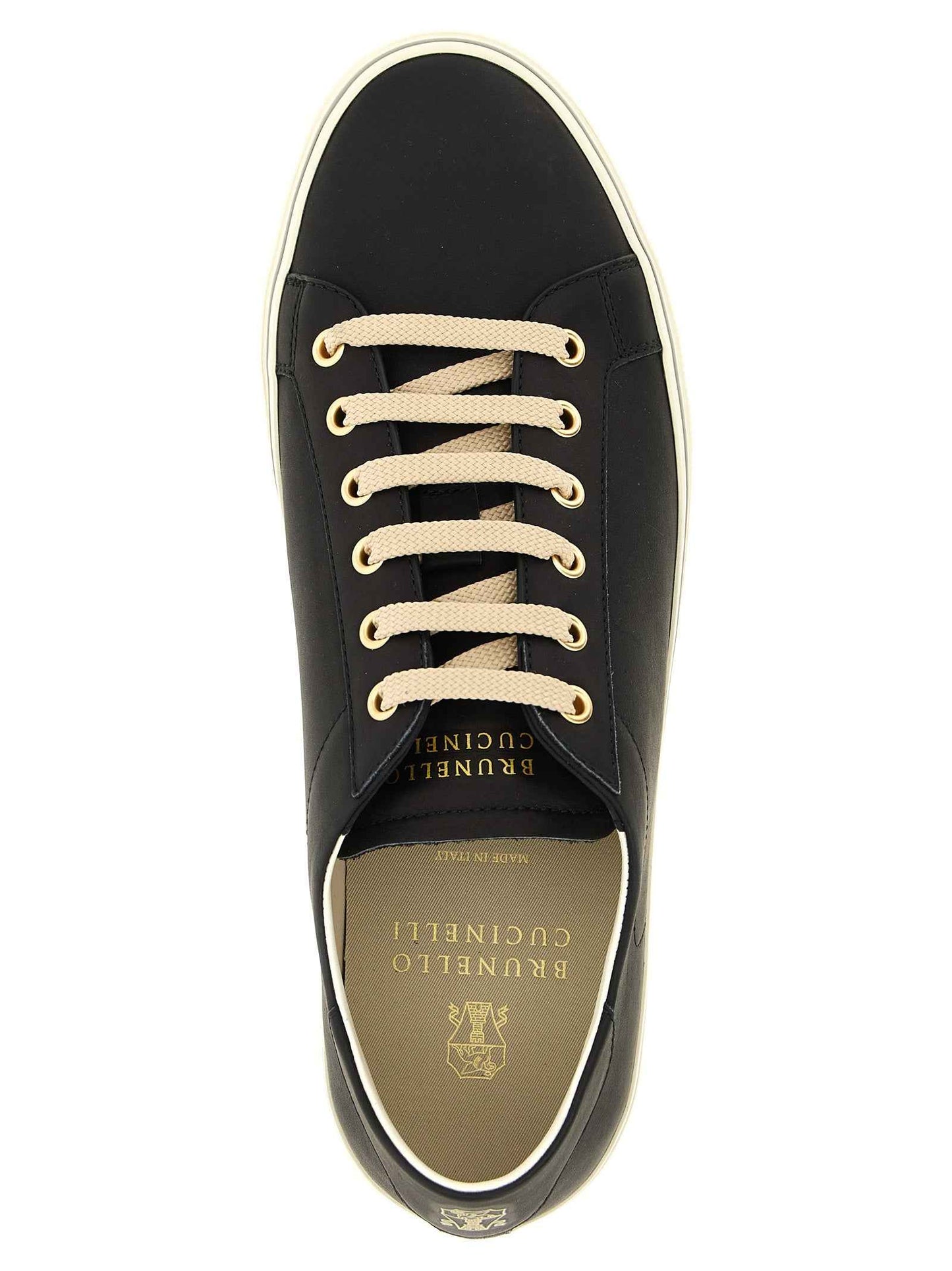 Black Calfskin Low Top Sneakers