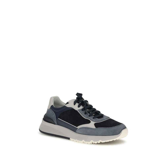 Blue Calf Leather Bos Taurus Athletic Sneakers