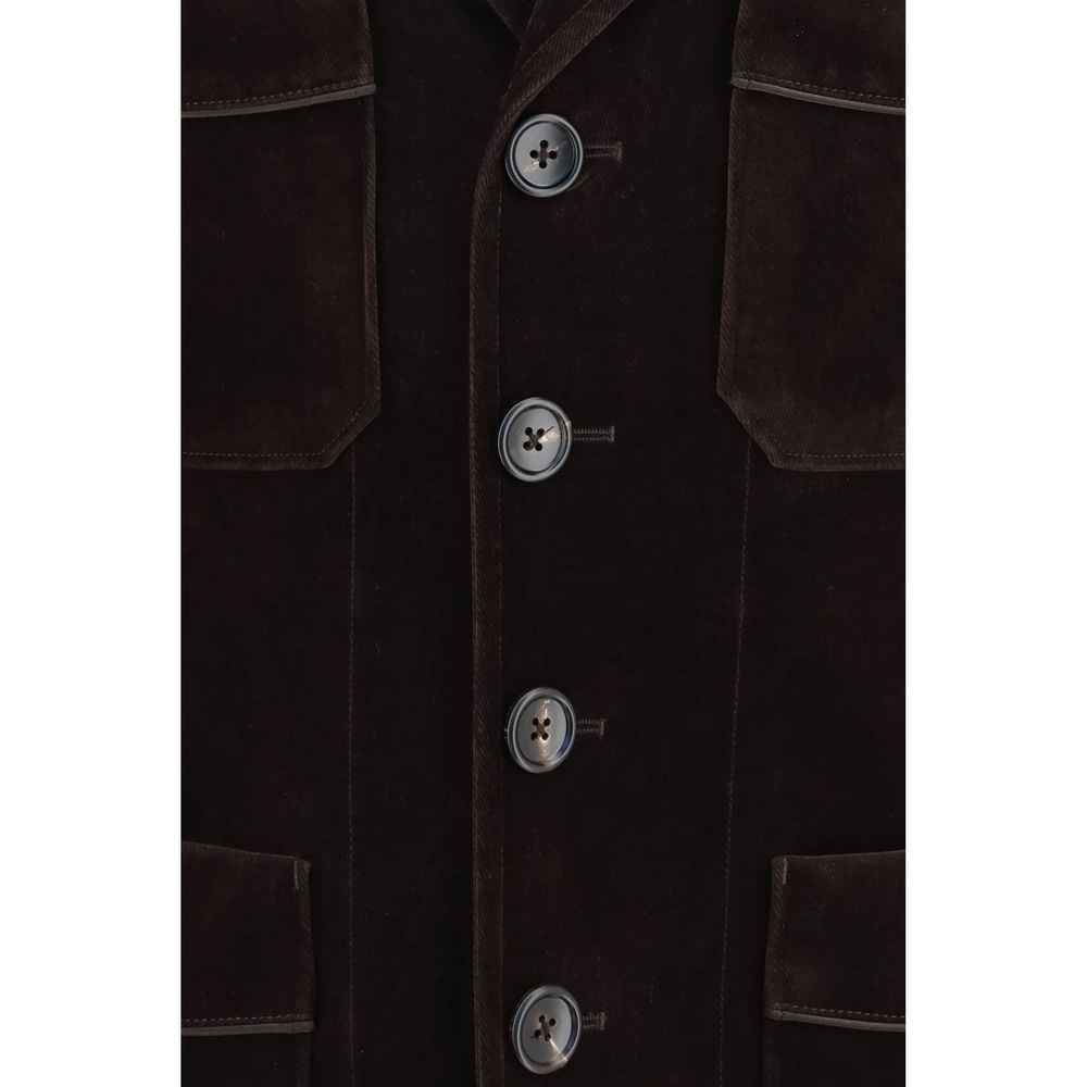 Brown Cotton Blazer