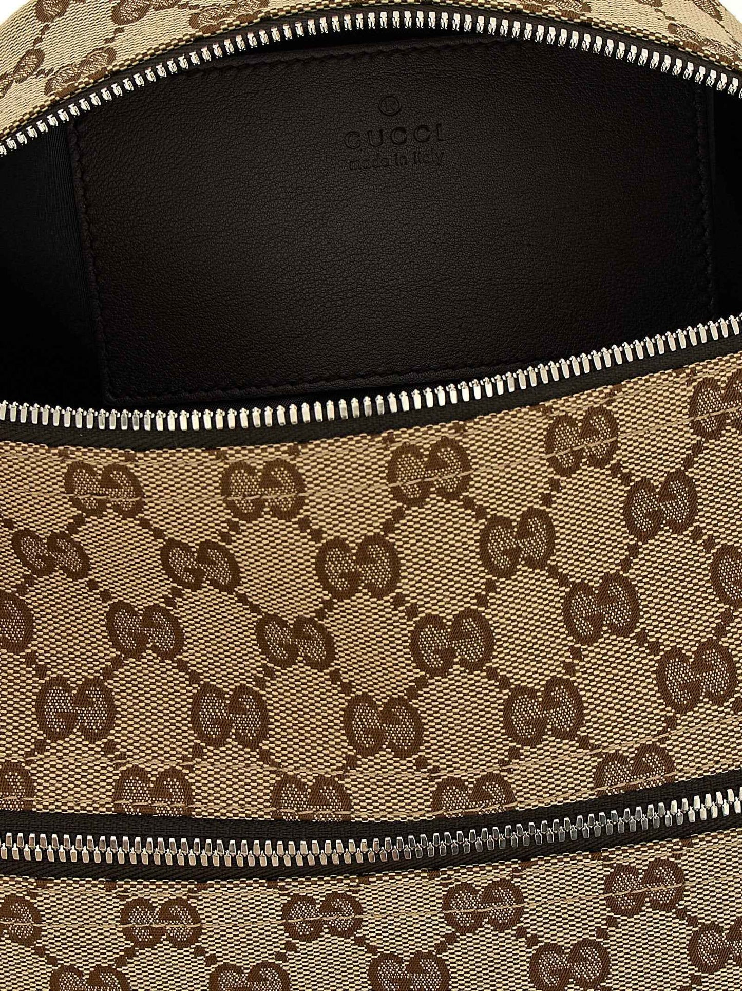 Beige Polyester Crossbody Bag