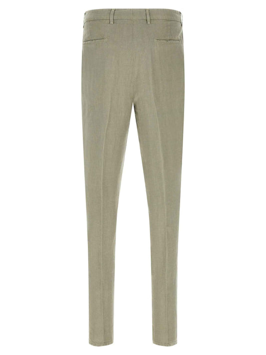 Bicolor Linen Casual Pants