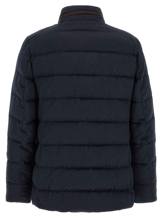 Blue Wool Full-Length Jacket