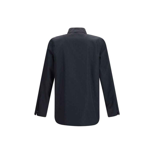 Black Polyamide Full-Length Jacket