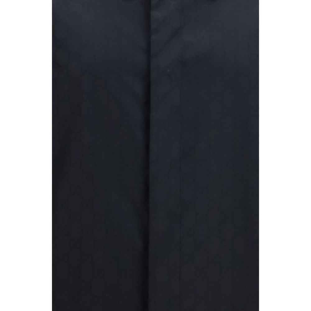 Black Polyamide Full-Length Jacket