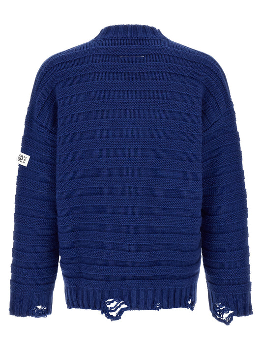 Blue Virgin Wool Cardigan