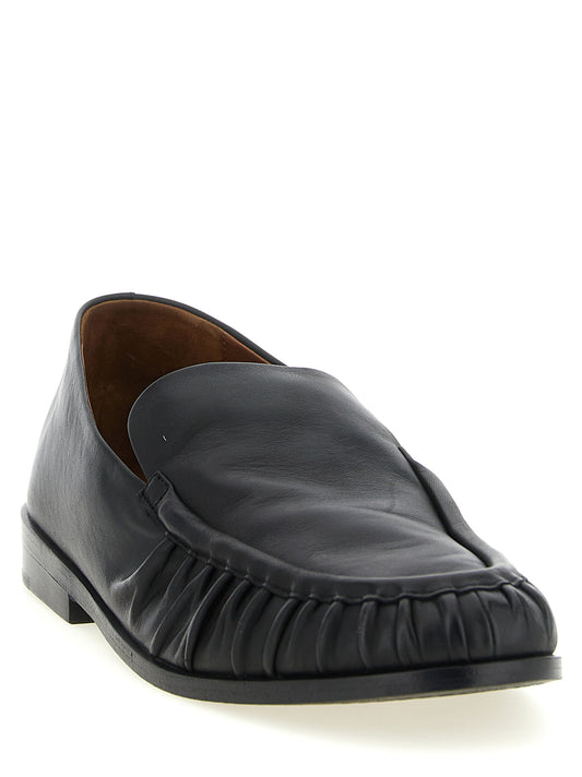 Black Calfskin Slip-On Loafers