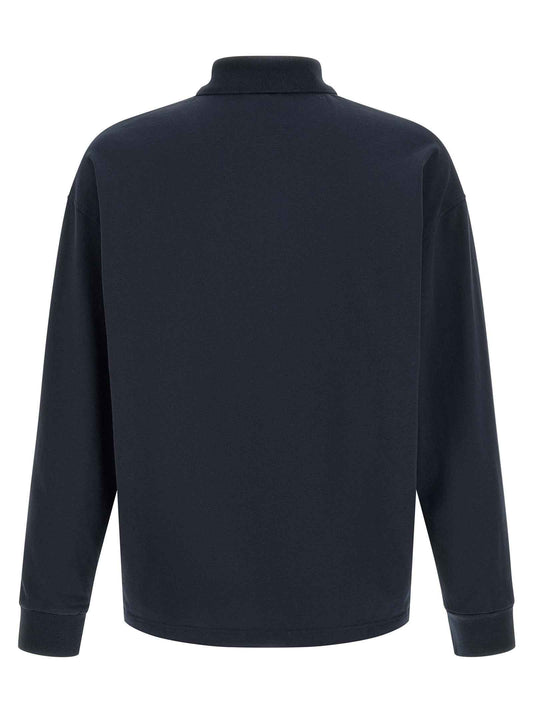 Blue Cotton Polo Shirt