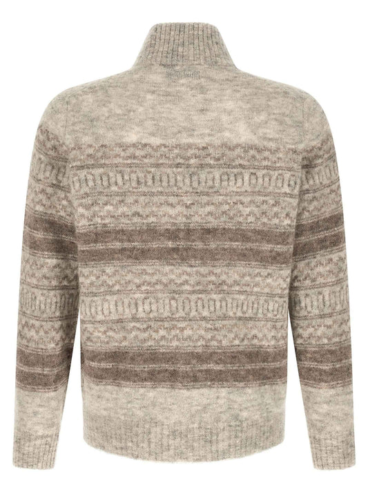 Beige Alpaca Leather Cardigan