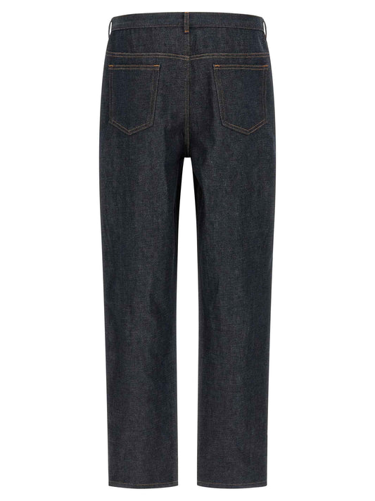 Blue Cotton Relaxed Fit Jeans