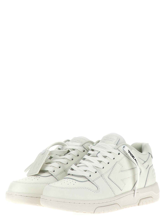 White Calfskin Low Top Sneakers