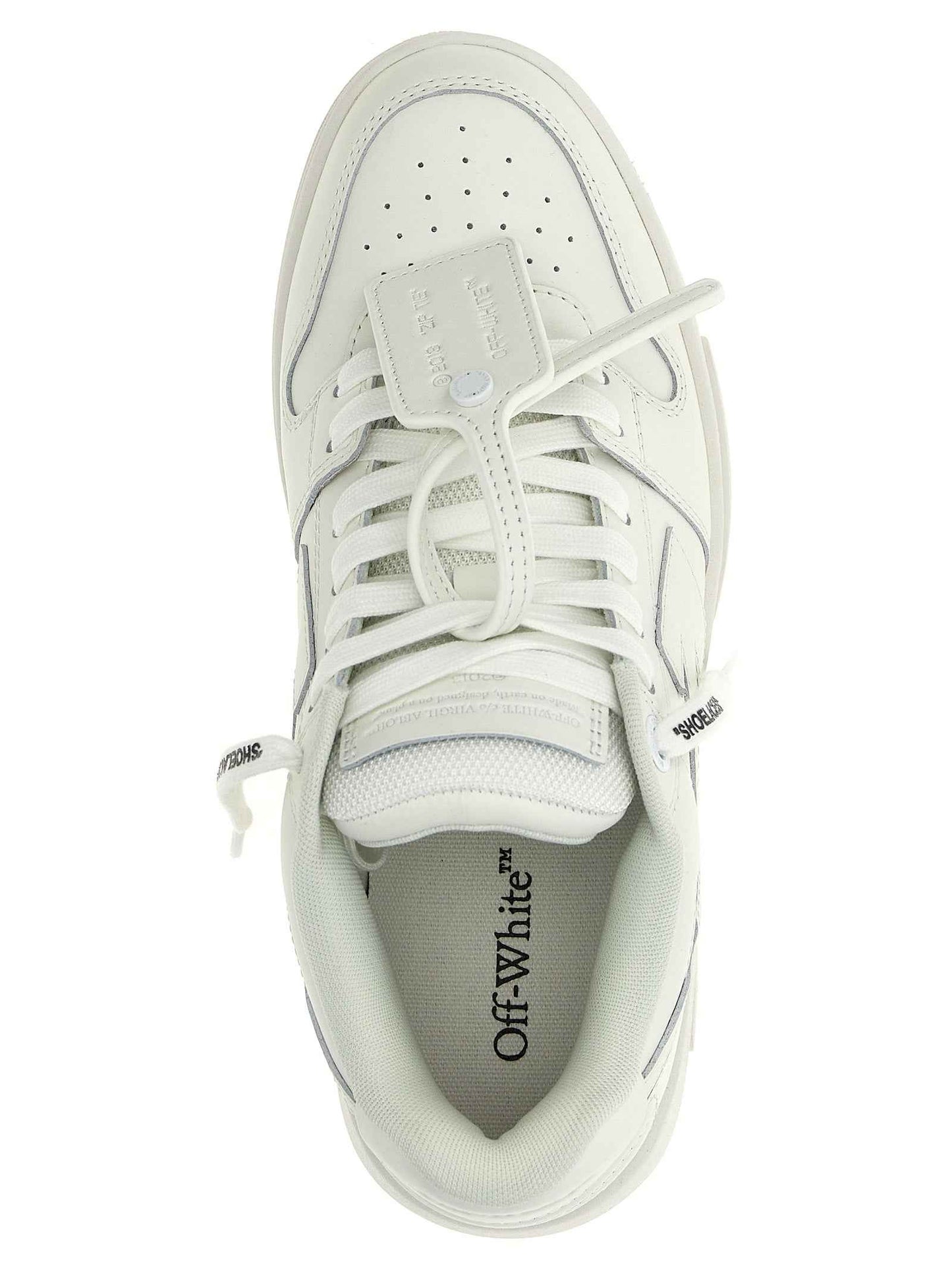 White Calfskin Low Top Sneakers