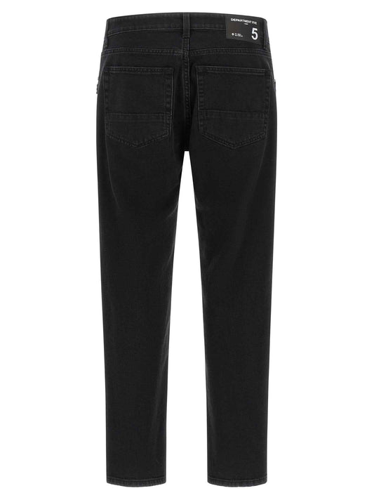 Black Cotton Cropped Jeans