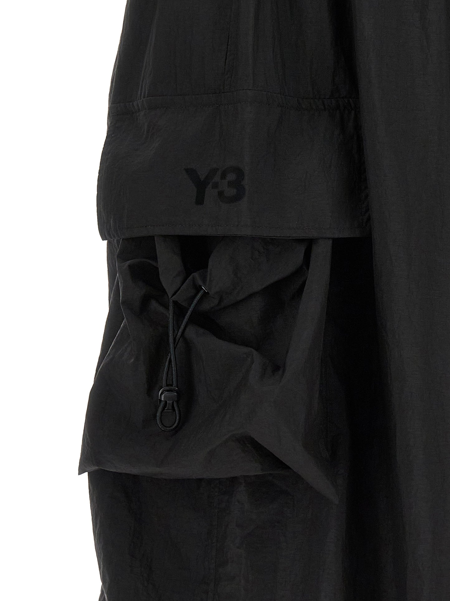 Black Polyamide Cargo Pants