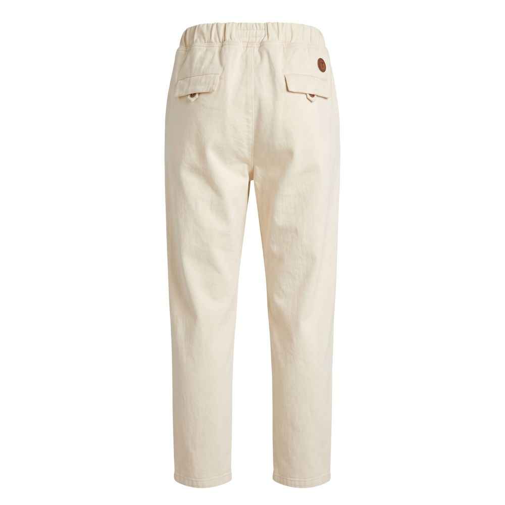 Beige Cotton Men Pants
