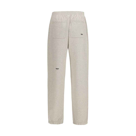 Beige Cotton Casual Pants