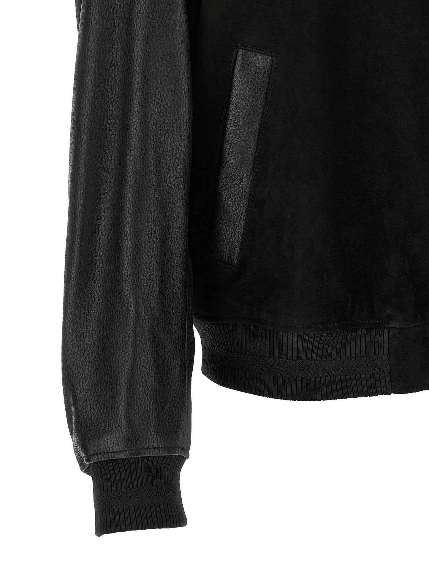 Black Polyester Bomber