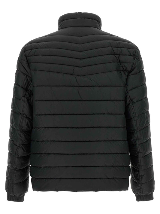Black Recycled Polyamide Full-Length Jacket