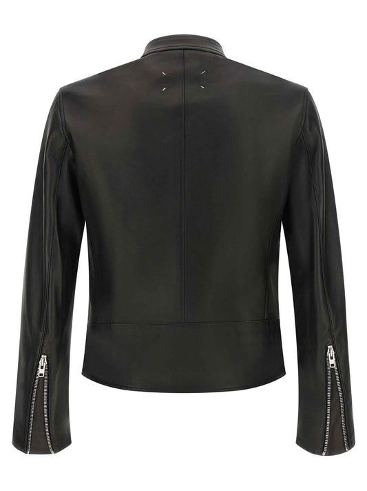 Black Lamb Leather Leather Jacket