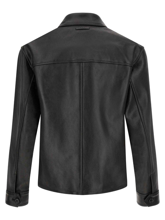 Multicolor Calfskin Leather Jacket