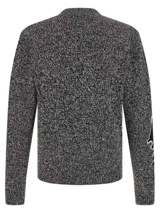 Bicolor Virgin Wool Cardigan