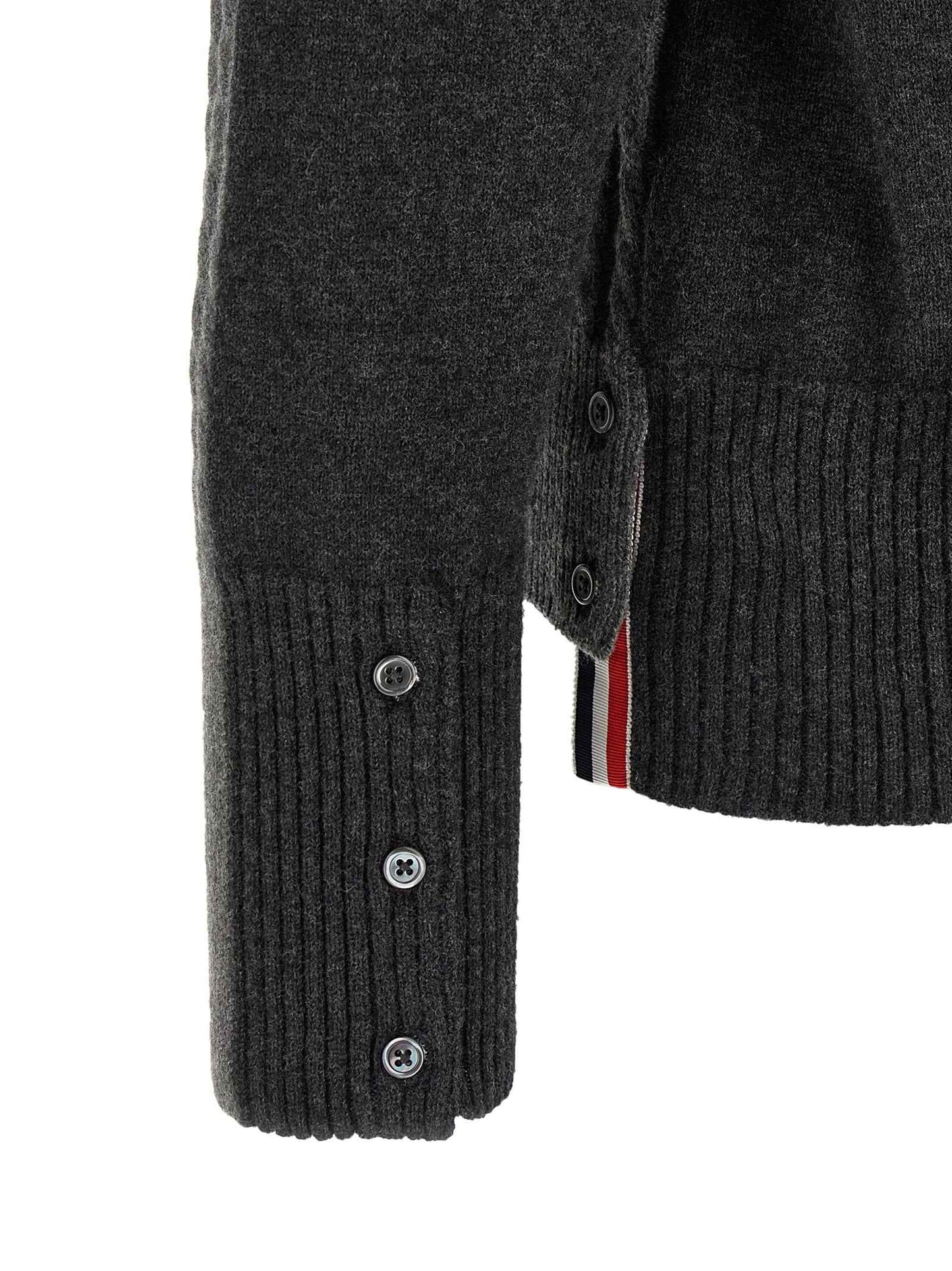 Gray Virgin Wool Cardigan