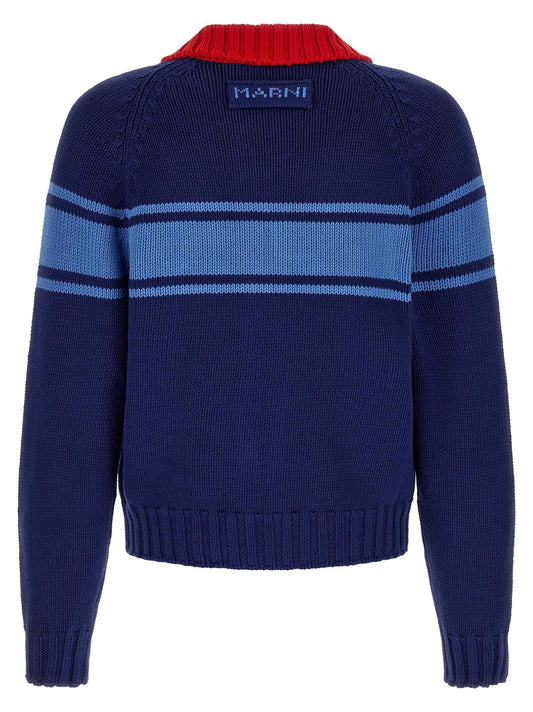 Blue Cotton Cardigan