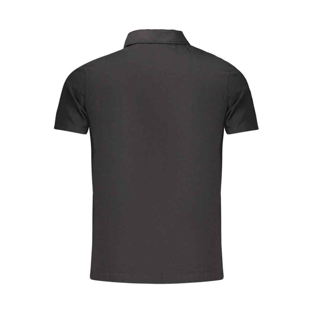 Black Cotton Men's Polo
