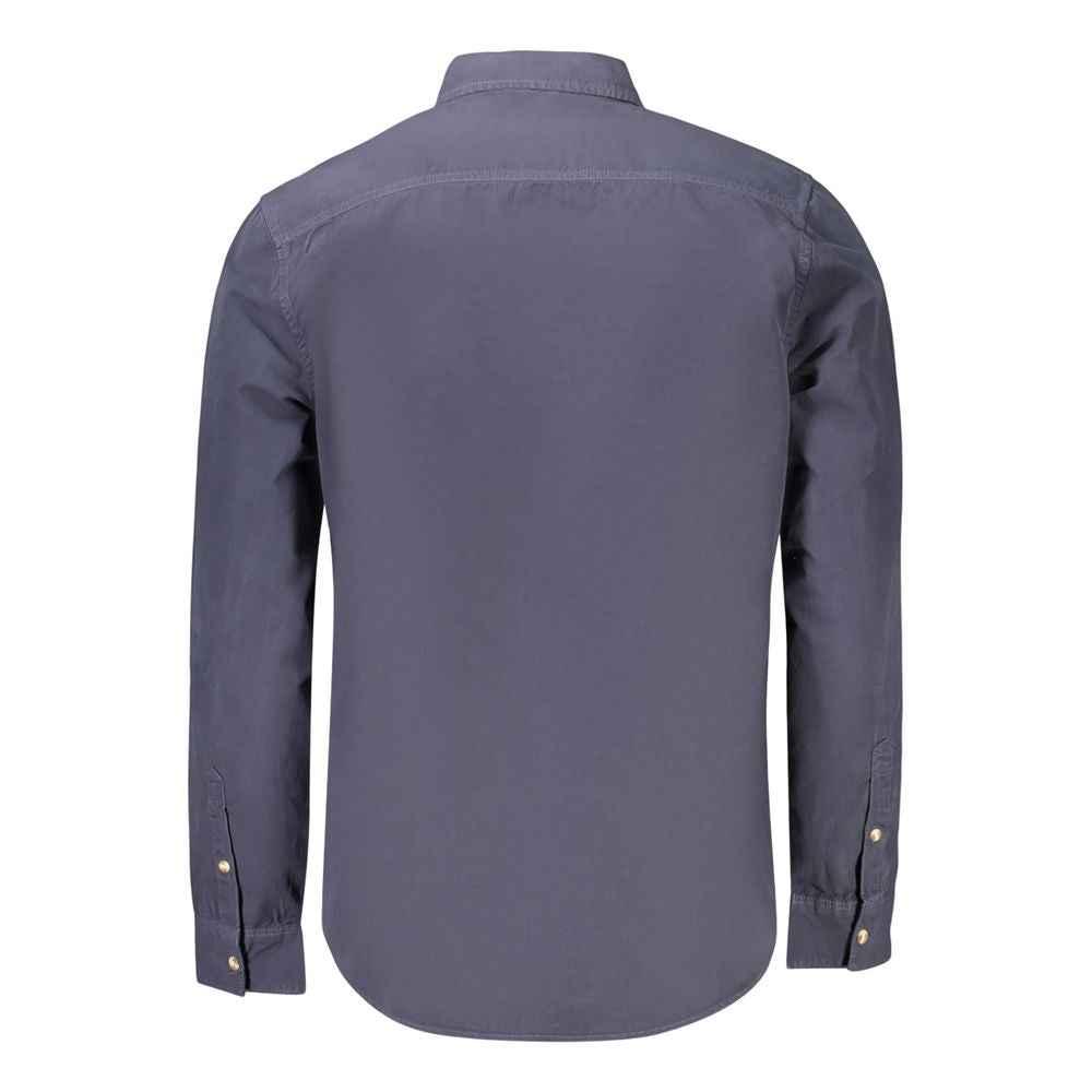 Blue Cotton Men's Shirt