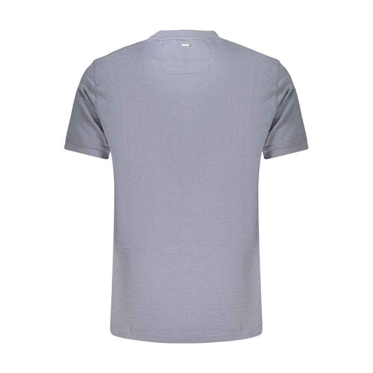 Blue Cotton Men's T-Shirt
