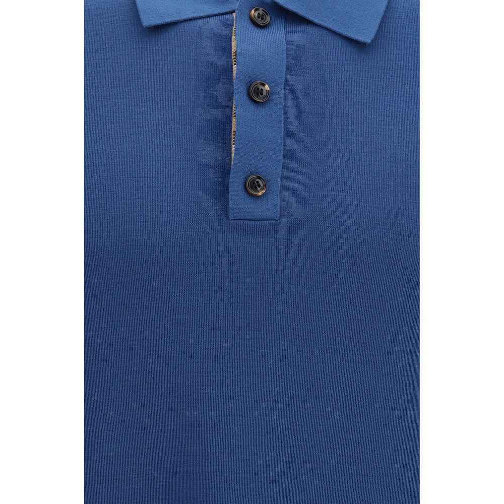Blue Wool Oves Aries Polo Shirt