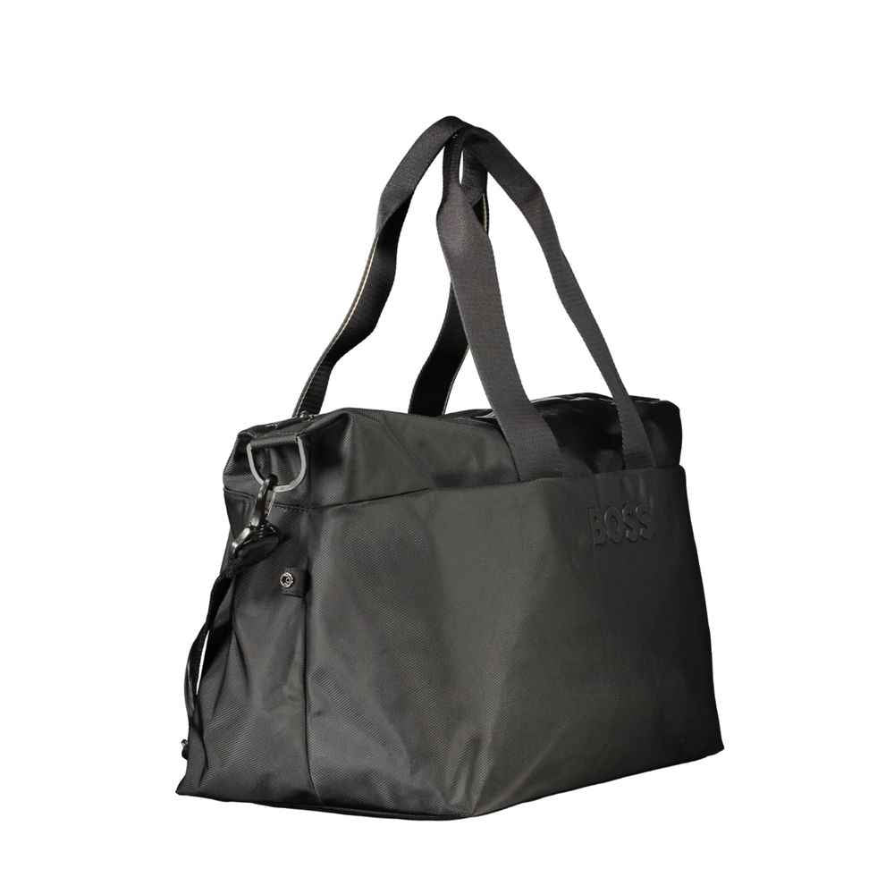 Black Polyurethane Men's Bag