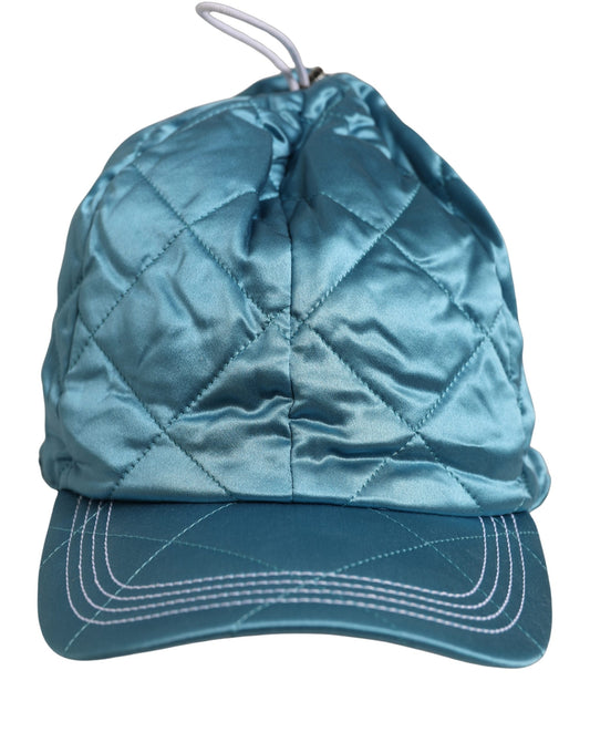 Men Teal Polyester Quilted Baseball Cap Hat