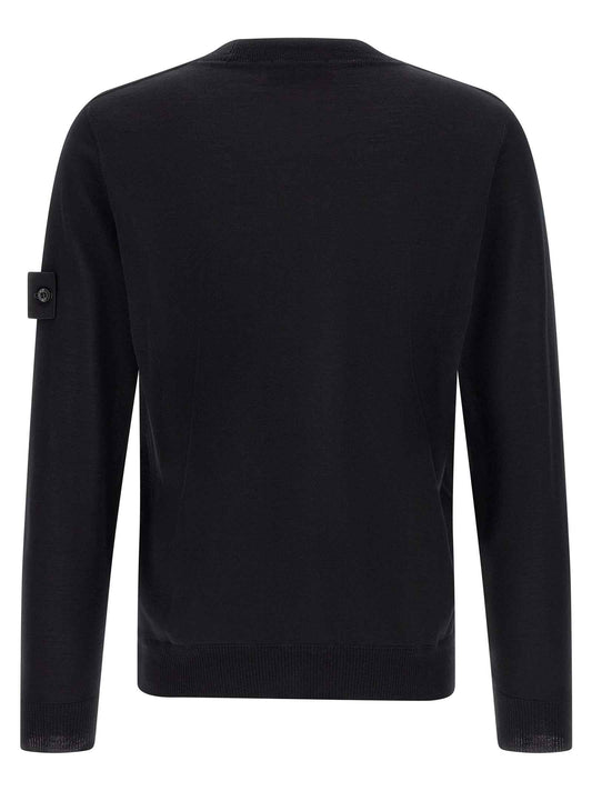 Black Virgin Wool Cardigan