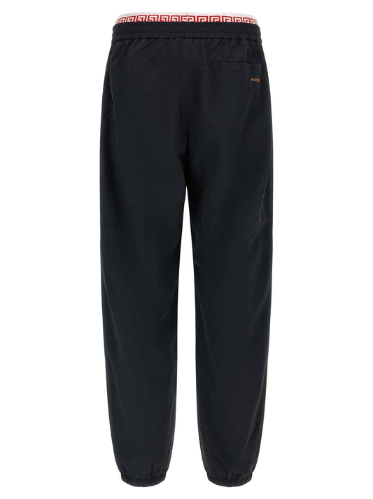 Black Polyamide Joggers (Workout Pants)