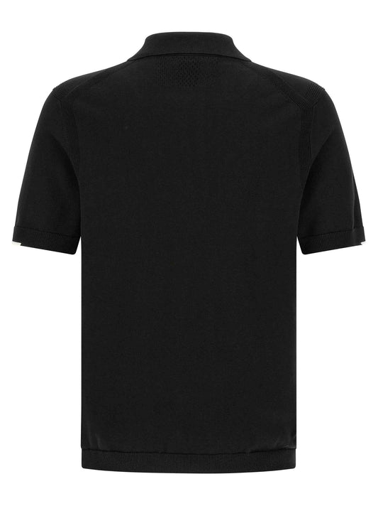 Black Cotton Polo Shirt