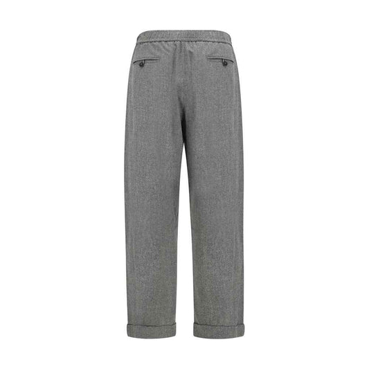 Gray Wool Oves Aries Casual Pants