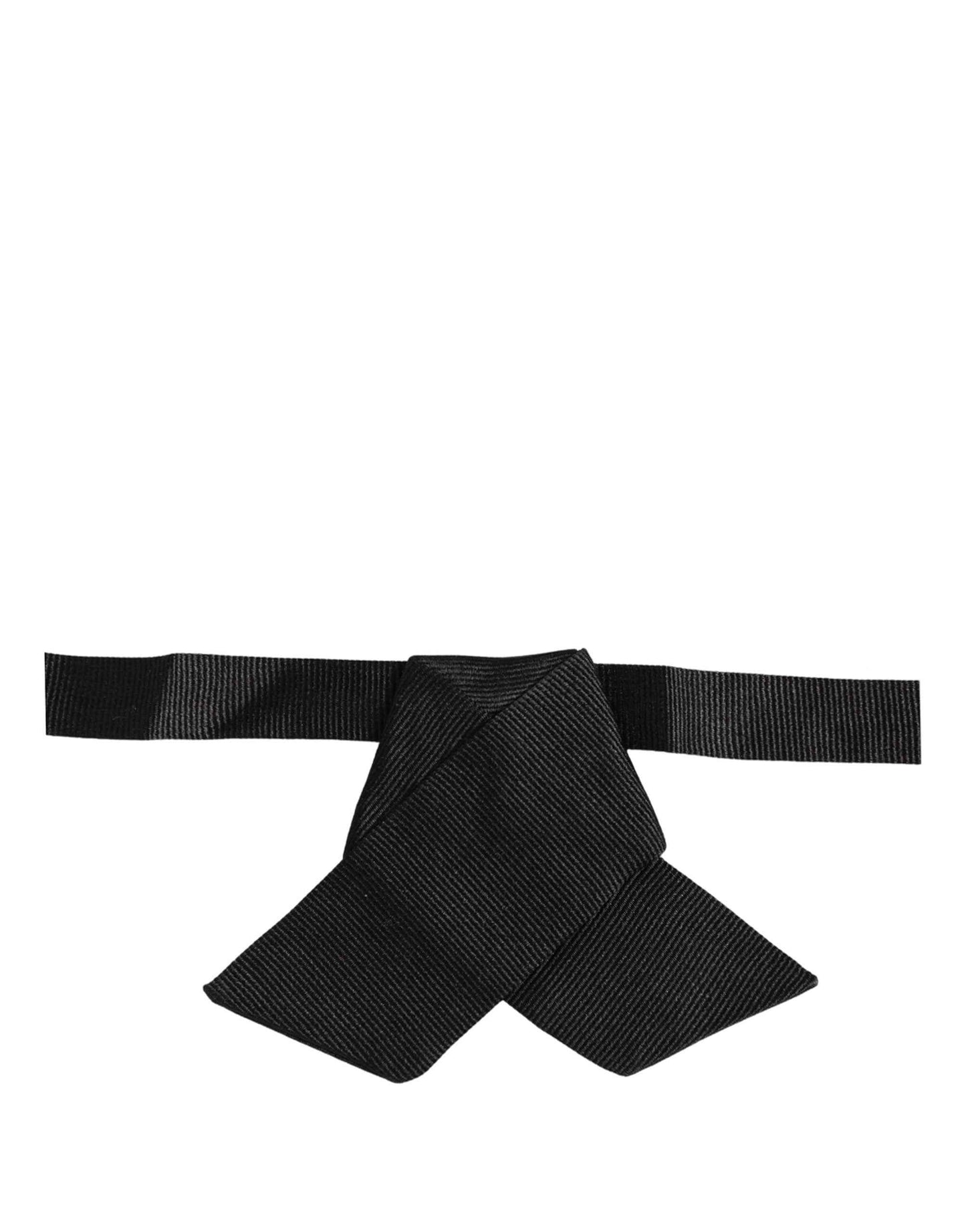 Men Black 100% SIlk Adjustable Neck Papillon Bow Tie