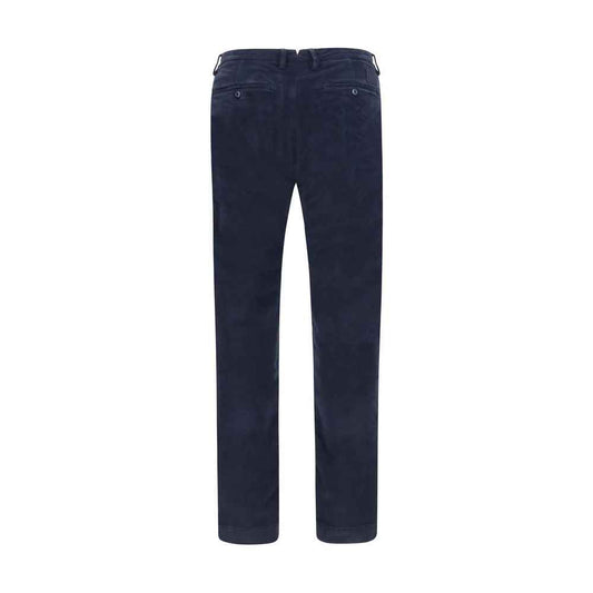 Blue Cotton Chino Pants