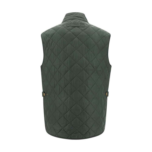 Green Polyamide Sleeveless Jacket