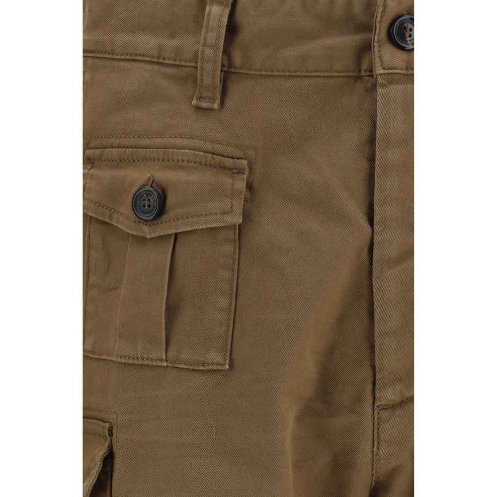 Brown Cotton Bermuda Shorts