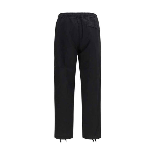 Black Cotton Cargo Pants