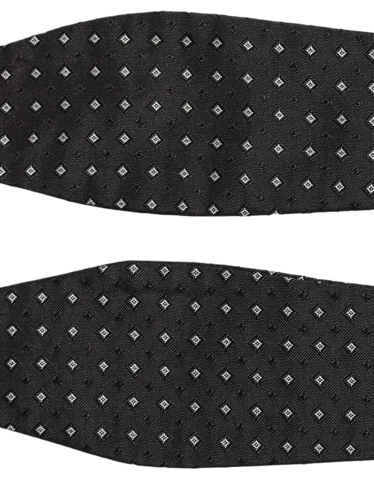 Dark Gray White Polka Dot Adjustable Neck Papillon Bow Tie