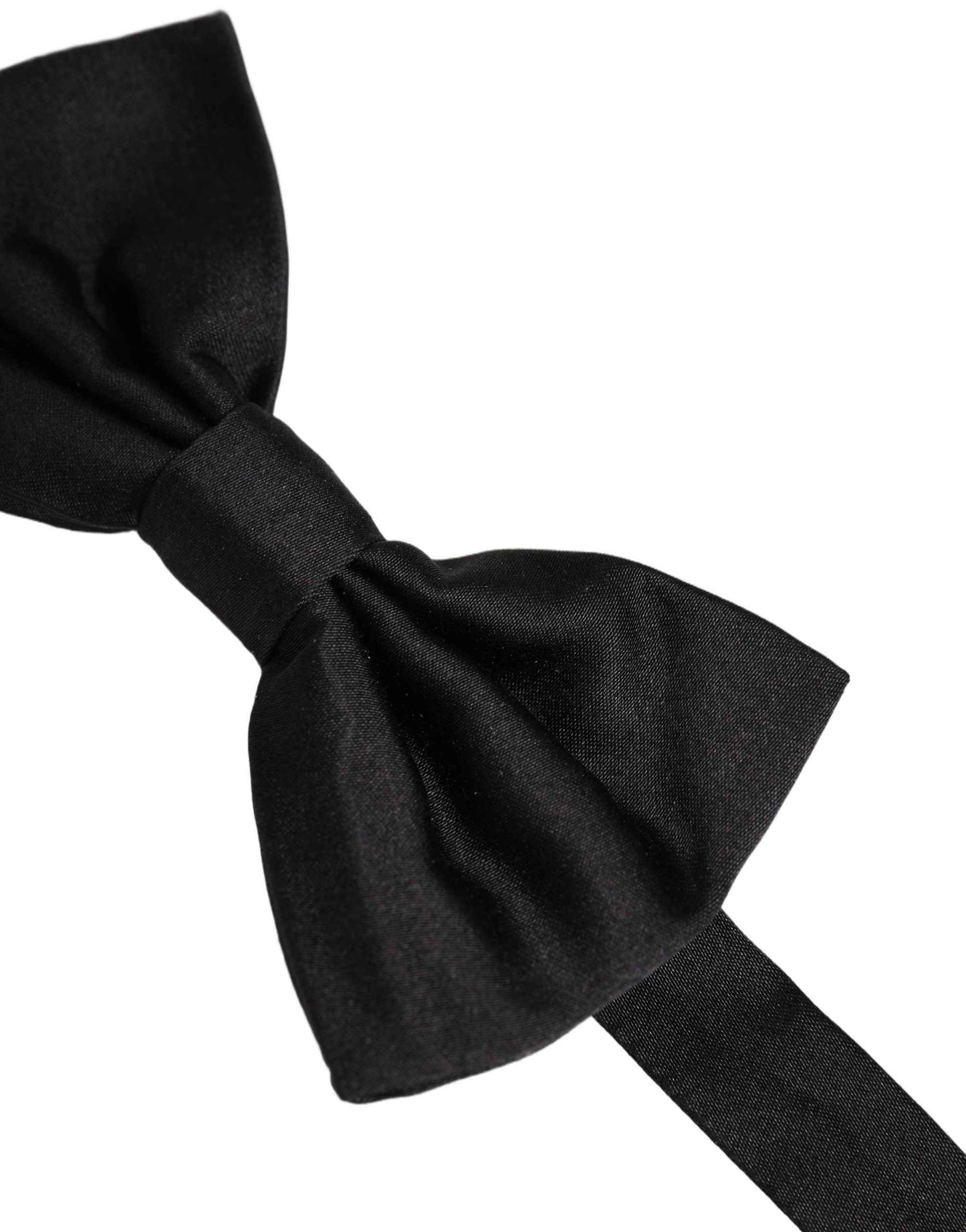 Men Black 100% Silk Adjustable Neck Papillon Bow Tie